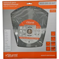 Диск пильный Sturm! 9020-305-30-60T d=305мм d(посад.)=30мм (торцовочные пилы)