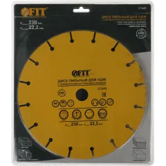 Диск пильный по дер. FIT 37645 d=230мм d(посад.)=22.2мм (угловые шлифмашины) (упак.:1шт)