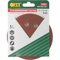 Круг шлиф. по дер./мет./пласт. FIT 39662 d=125мм (шлифовальные машины) (упак.:5шт)