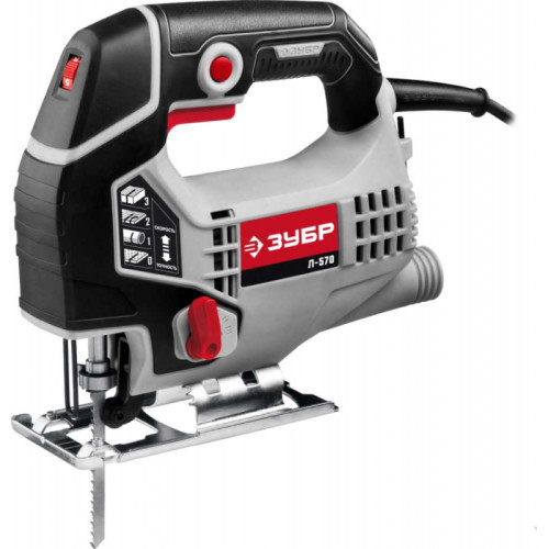Лобзик Зубр Л-570 +1пил. 570Вт 3000ходов/мин от электросети