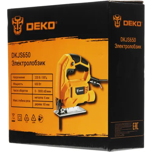 Лобзик Deko DKJS650 650Вт 3000ходов/мин от электросети