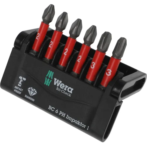 Набор бит Wera WE-057691 универсал. (6пред.) для гайковертов