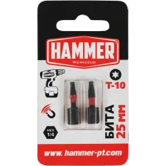 Набор бит Hammer 203-179 универсал. Дл=25мм (2пред.) для шуруповертов