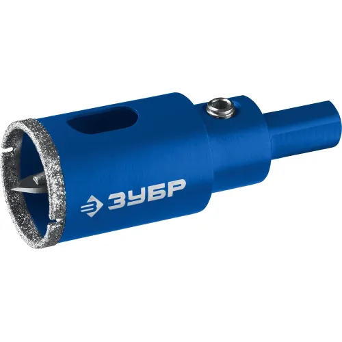 Коронка Зубр 29850-24 по каф/стекл Д=24мм (1пред.) для шуруповертов/дрелей