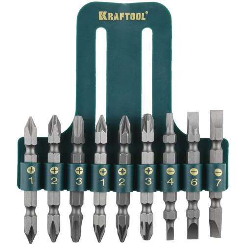 Набор бит Kraftool 26060-H10 (9пред.) для шуруповертов/дрелей