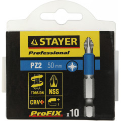 Набор бит Stayer 26223-2-50-10_z01 (10пред.) для шуруповертов/дрелей