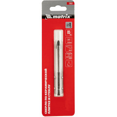 Сверло Matrix 72837 по керамике Д=8мм Дл=85мм (1пред.) для шуруповертов/дрелей