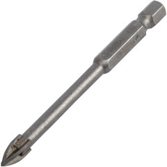 Сверло Denzel 728053 по плитке Д=6мм (1пред.) для дрелей