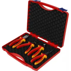 Набор инструментов Knipex KN-002015 4 предмета диэлектр.покр. (жесткий кейс)
