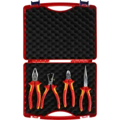 Набор инструментов Knipex KN-002015 4 предмета диэлектр.покр. (жесткий кейс)
