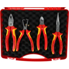 Набор инструментов Knipex KN-002015 4 предмета диэлектр.покр. (жесткий кейс)