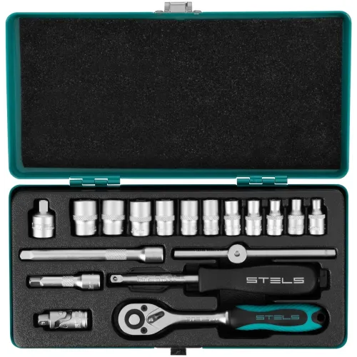 Набор инструментов Stels 13573 18 предметов (жесткий кейс)