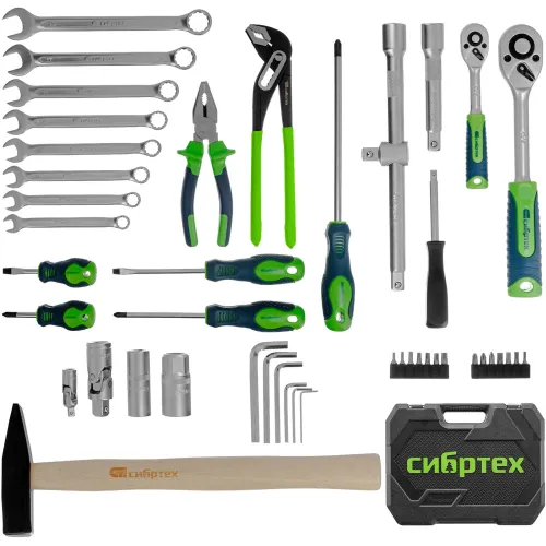 Набор инструментов Сибртех 13394 76 предметов (жесткий кейс)