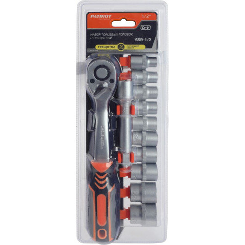 Набор торцевых головок Patriot SSR-1/2 в комплекте 12 предметов (350004500)