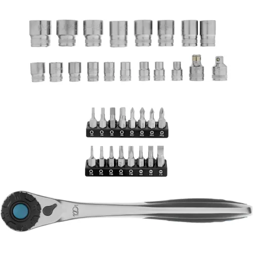 Набор торцевых головок Gross 14144 в комплекте 36 предметов +жесткий кейс