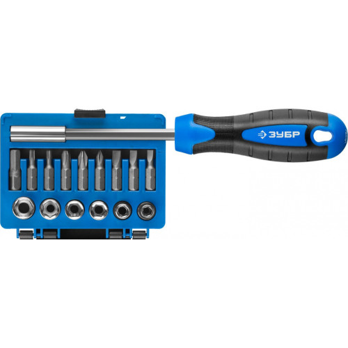 Отвертка Зубр Профессионал 25216 в компл.:16 предметов жесткий кейс