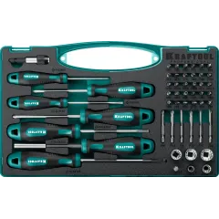 Набор отверток Kraftool 25815 в компл.:50 предметов жесткий кейс