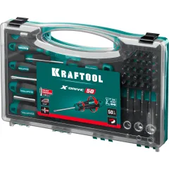 Набор отверток Kraftool 25815 в компл.:50 предметов жесткий кейс