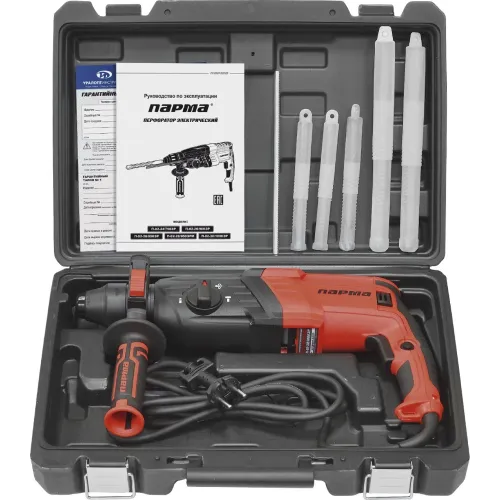 Перфоратор Парма П-02-30/1000ЭР патрон:SDS-plus уд.:3.3Дж 1000Вт (кейс в комплекте)