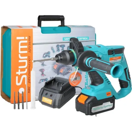 Перфоратор Sturm! CRH1822 патрон:SDS-plus уд.:2.2Дж аккум. (кейс в комплекте)