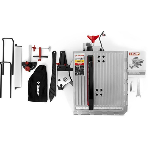 Торцовочная пила Зубр ЗПТК-255-1800 1800Вт 4500об/мин d=250мм