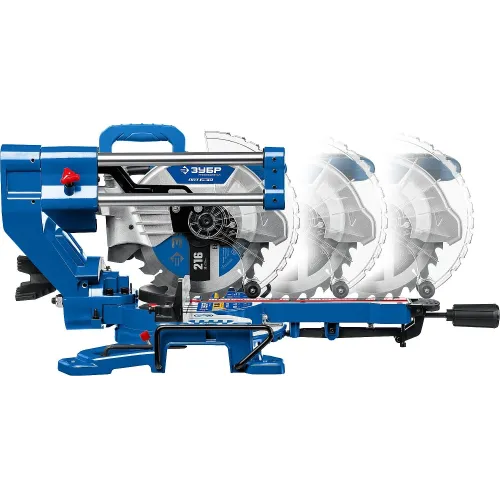 Торцовочная пила Зубр ППТ-216-П 1800Вт 4500об/мин d=216мм