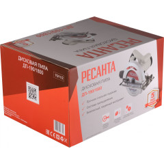 Циркулярная пила (дисковая) Ресанта ДП-190/1800 1800Вт (ручная) D диска.:190мм (75/11/2)