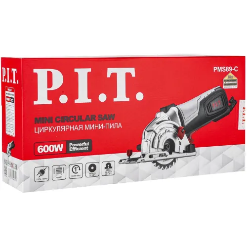 Циркулярная пила (дисковая) P.I.T. PMS89-C 600Вт (ручная) D диска.:89мм