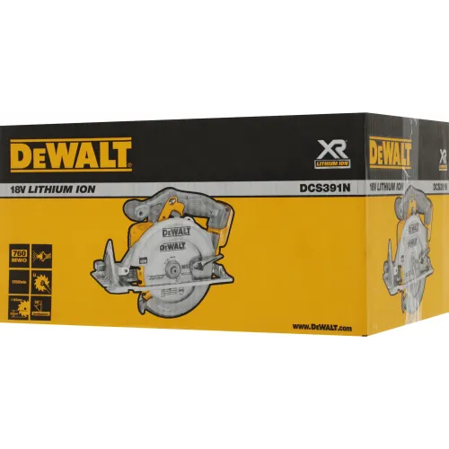 Циркулярная пила (дисковая) DeWalt DCS391N (ручная) D диска.:165мм (DCS391N-XJ)