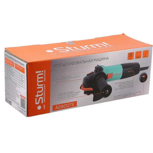 Углошлифовальная машина Sturm! AG9012TE 1100Вт 10000об/мин рез.шпин.:M14 d=125мм
