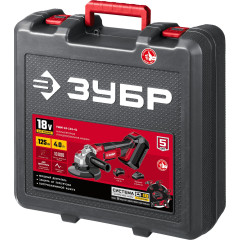 Углошлифовальная машина Зубр Мастер УШМ-18-125-41 10000об/мин рез.шпин.:M14 d=125мм жестк.кейс