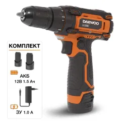 Дрель-шуруповерт Daewoo DAA 1220Li аккум. патрон:быстрозажимной (кейс в комплекте)