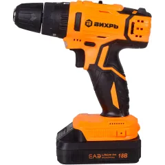 Дрель-шуруповерт Вихрь ДА-18Л-2кУ аккум. патрон:быстрозажимной (кейс в комплекте) (72/14/17)