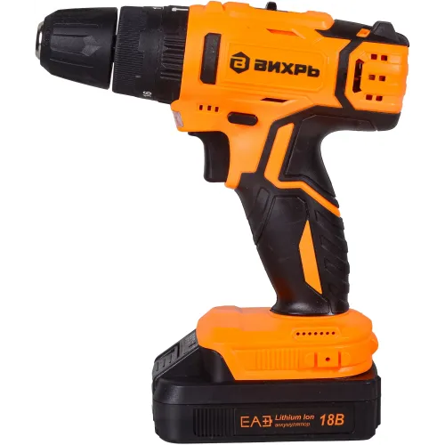 Дрель-шуруповерт Вихрь ДА-18Л-2кУ аккум. патрон:быстрозажимной (кейс в комплекте) (72/14/17)