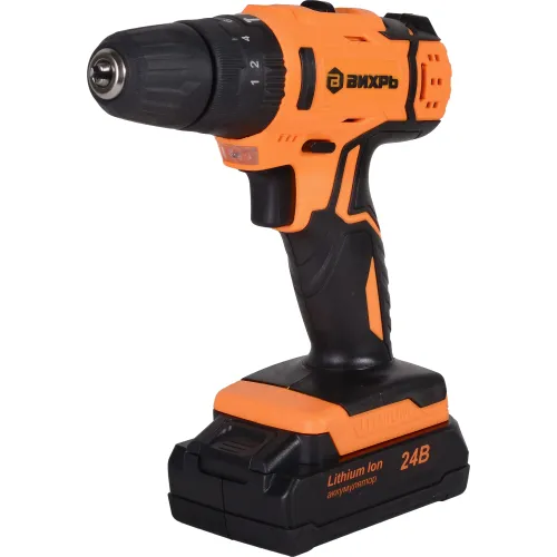 Дрель-шуруповерт Вихрь ДА-24Л-2кУ аккум. патрон:быстрозажимной (кейс в комплекте) (72/14/19)