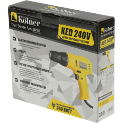 Дрель-шуруповерт Kolner KED 240 V 240Вт патрон:быстрозажимной (КН240ВЕД)