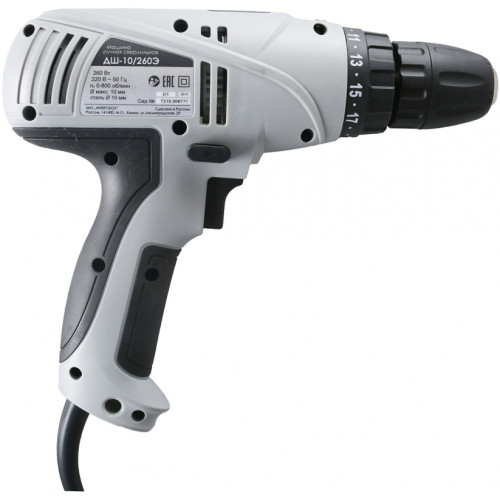 Дрель-шуруповерт Интерскол ДШ-10/260Э 260Вт патрон:быстрозажимной (210.1.1.00)