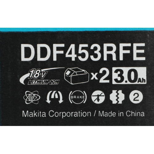 Дрель-шуруповерт Makita DDF453RFE аккум. патрон:быстрозажимной (кейс в комплекте)