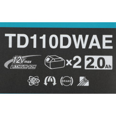 Шуруповерт Makita TD110DWAE аккум. патрон:держатель бит 1/4" (кейс в комплекте)