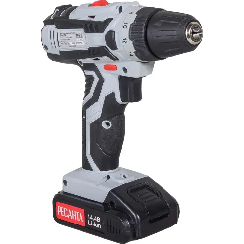 Дрель-шуруповерт Ресанта ДА-14-2ЛК аккум. патрон:быстрозажимной (кейс в комплекте) (75/14/4)