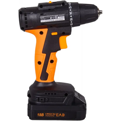 Дрель-шуруповерт Вихрь ДА-18Л-2К/Б аккум. патрон:быстрозажимной (кейс в комплекте) (72/14/22)