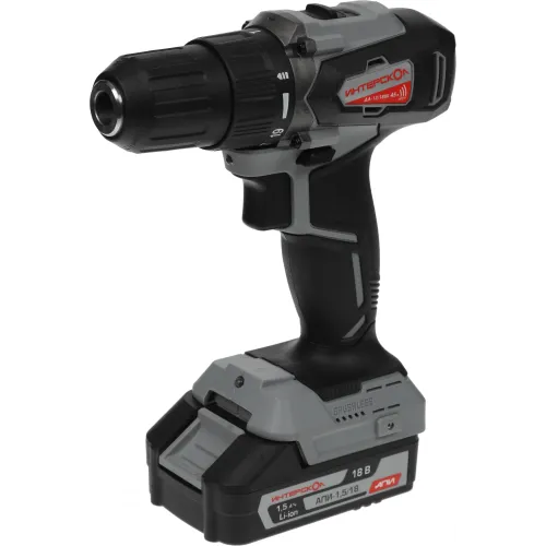 Дрель-шуруповерт Интерскол ДА-13/18ВК аккум. патрон:быстрозажимной (кейс в комплекте) (575.1.2.70)