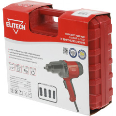Гайковерт Elitech ГУ 350РЭ (E2201.008.01) 900Вт патрон:квад.1/2" (кейс в комплекте) (195982)