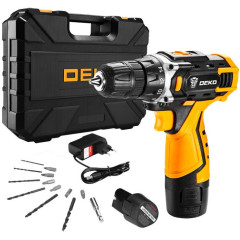 Дрель-шуруповерт Deko DKCD12FU-Li SET3 аккум. патрон:быстрозажимной (кейс в комплекте) (063-4173)