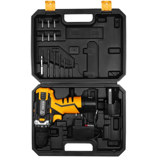 Дрель-шуруповерт Deko DKCD12FU-Li SET3 аккум. патрон:быстрозажимной (кейс в комплекте) (063-4173)