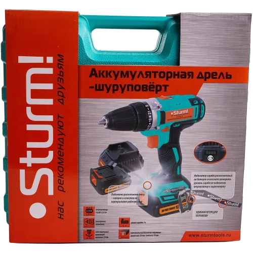 Шуруповерт Sturm! CD3614 аккум. патрон:быстрозажимной (кейс в комплекте)