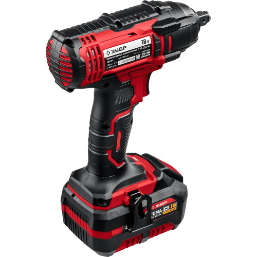 Гайковерт Зубр ГУЛ-255-41 аккум. патрон:квад.1/2" (кейс в комплекте)