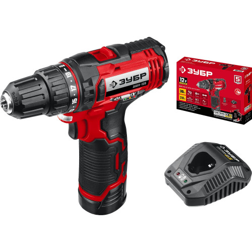 Дрель-шуруповерт Зубр ДШЛ-125-21 аккум. патрон:быстрозажимной