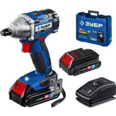 Гайковерт Зубр GB-250-22 аккум. патрон:квад.1/2" (кейс в комплекте)