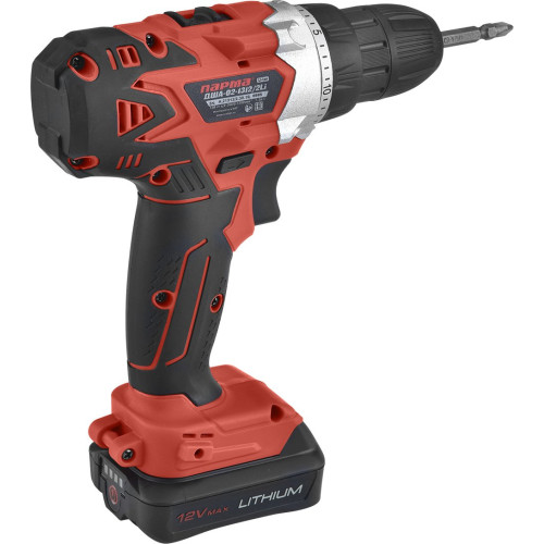 Дрель-шуруповерт Парма ДША-02-1312/2Li аккум. патрон:быстрозажимной (кейс в комплекте) (02.021.00006)